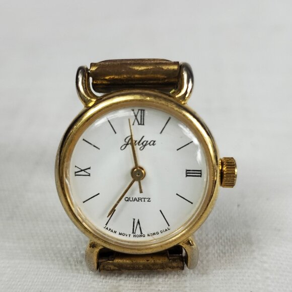 Vintage Jalga Finger Ring Watch Unique Rare Gold Tone - Picture 1 of 7